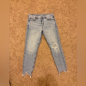 Light Blue Distressed Women's Jeans